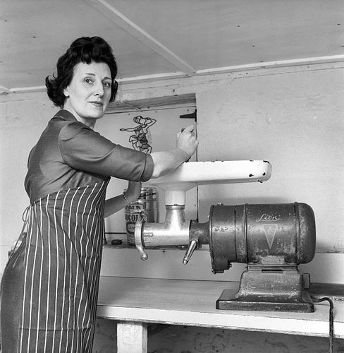 Female butcher seen here - female, at