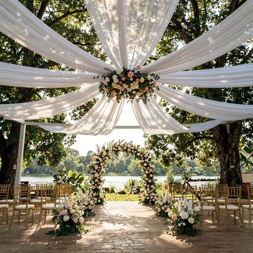 Ceiling drapes hanging kit - drapes,
