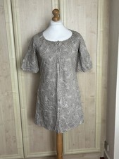 Esprit Women's Beige Casual Cotton Lightweight Shift Dress - Ladies Size UK 12