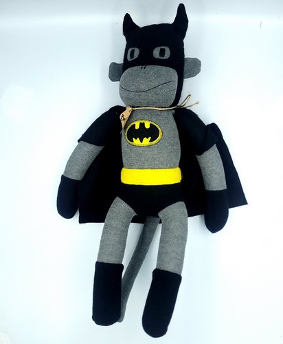 Batmonkey sock monkey - batmonkey, 17"