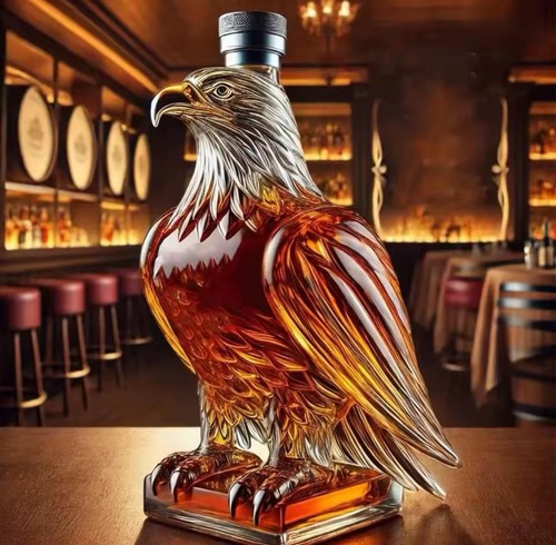 Eagle whiskey decanter glass - whiskey,