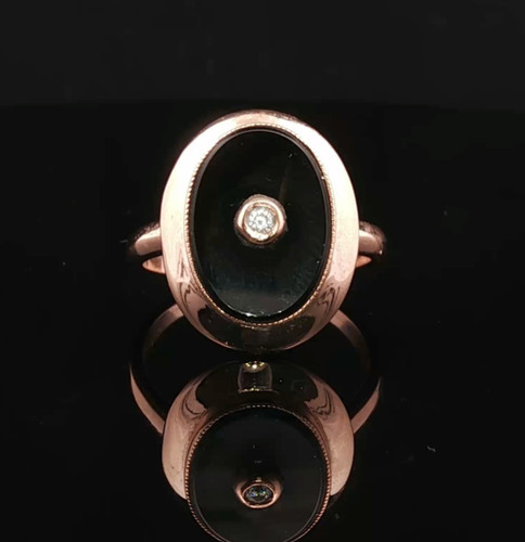 9ct yellow gold onyx diamond - yellow,