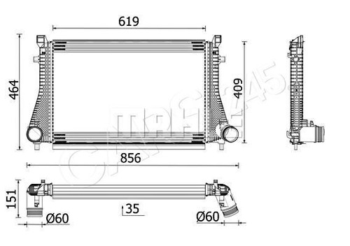 Mahle intercooler for - intercooler, a3