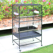 Large Parrot Cage Rolling Metal Bird Cage Pet Lovebird Cockatiel Conure Budgie