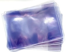 3 x A6 EXERCISE BOOK, NOTEBOOK & BOOKLET COVERS clear plastic 150mm