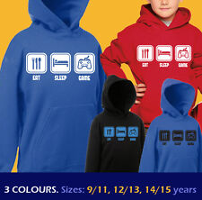 EAT SLEEP video GAME funny xbox gamer play station gaming kids boys hoody hoodie