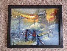 Shift workers By RICHARD HUBBARD Original Painting 16x12