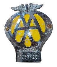 Vintage AA Car Badge with