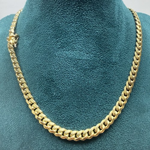 Miami cuban link chain gold - cuban,