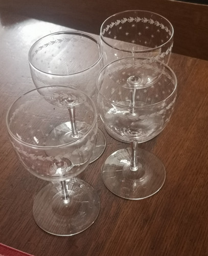 Antique victorian wine glasses - victorian,