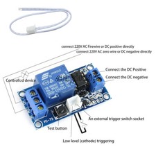 12V 1 Channel Latching Relay Module with Touch Bistable Switch MCU Control UK