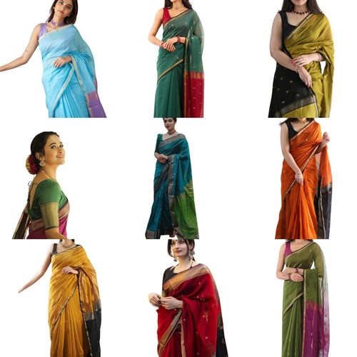 Women jamdani cotton saree - women's,