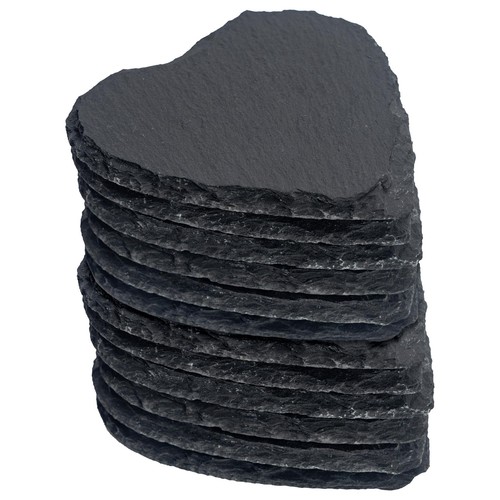 Heart slate coasters 10cm - heart,