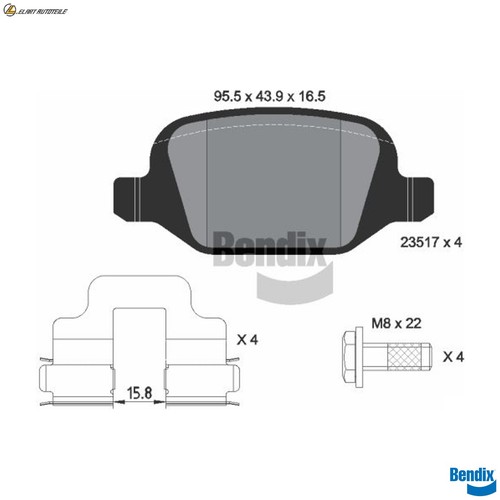 Brake pad set disc - pad,