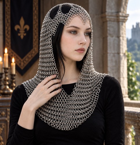 Medieval chainmail coif - medieval,