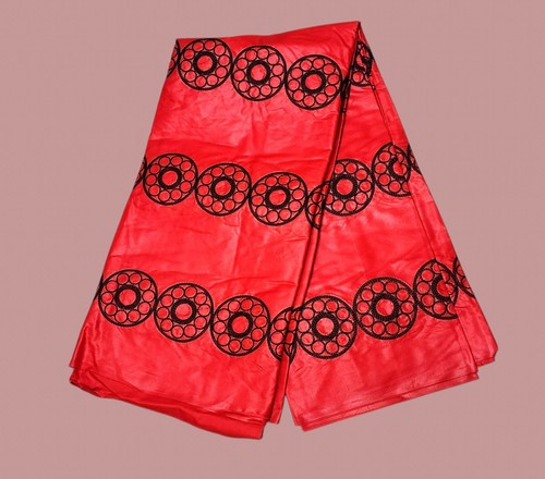 6yards red fabric with black