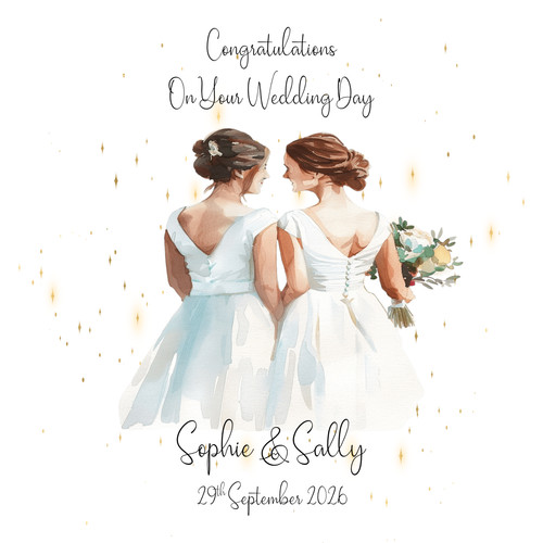 Personalised wedding day - day, card