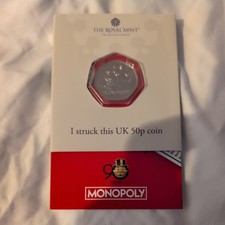 Royal Mint Strike Your Own 2025 Monopoly 50p coin 