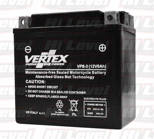 Vertex motorcycle battery fits - motorcycle,