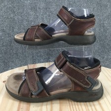 Clarks Sandals Mens 8 M Active Air Adjustable Strap Flats Comfort Brown Leather