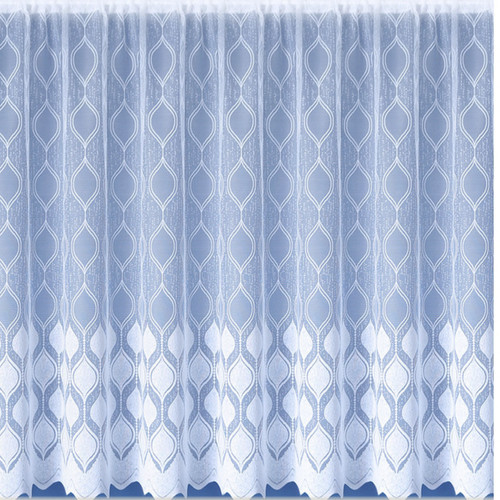 White lace net curtains - net,