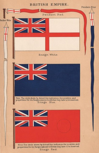 British empire flags - empire, red