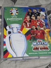 MATCH ATTAX EURO 2024 TRADING CARDS BINDER AND CARDS NEARLY FULL