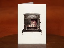 Franklin Stove by J. Howard Iams (1938) - A5 Art Print Greeting Card