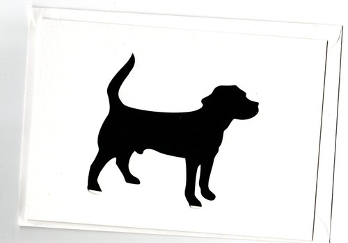 Iris folding card dog - folding,