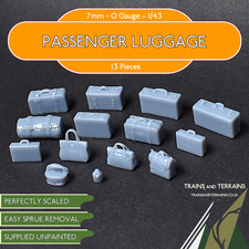 Passenger Luggage x13 - 0 Gauge 1/43 - O Gauge Model Railway 7mm GWR SR LNER LMS