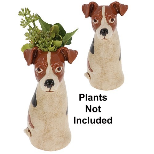 Jack russel dog vase ceramic - russel,