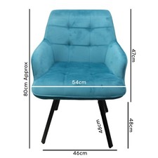 2pcs Swivel Dining Chairs -