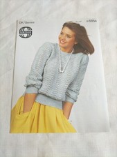 1980s Sirdar Sweater DK / Gemini Vintage Knitting Pattern B6854 (32 - 42")