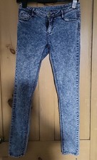 Primark Womens Acid Wash Super Skinny Jeans Size 10