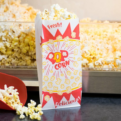 1oz paper popcorn - bag, cone