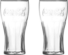 2 x Coca Cola Glasses Clear