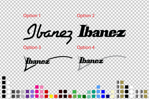 Ibanez logo guitar vinyl - logo,