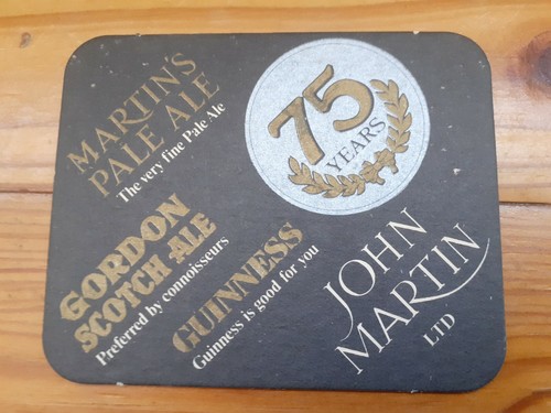 Courage john martin beer mat - john,