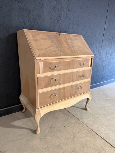 Stripped mahogany bureau - mahogany,
