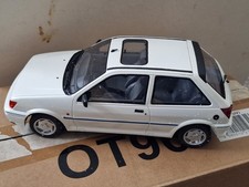 Otto 1/18 - Ford Fiesta XR2i 1989 White Resin Scale Model Car (damaged Aerial)
