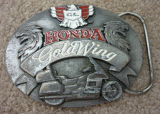 Rare Vintage Siskiyou Honda Goldwing GL Motorcycle Belt Buckle Q-90 Enamel USA