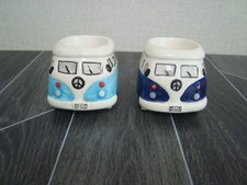 2 x VW Volkswagen Camper Van Egg Cups
