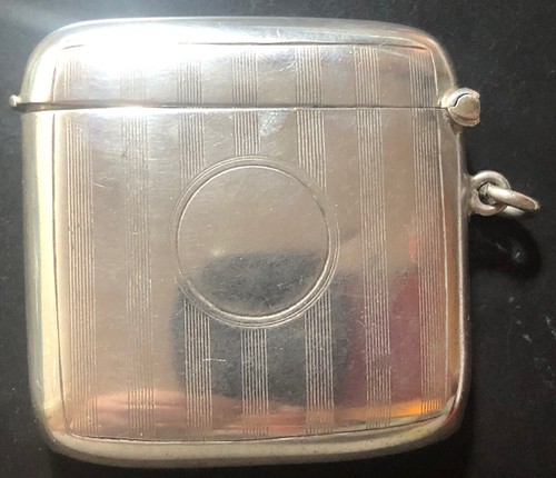 Antique solid silver match - solid,