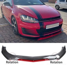 For VW Golf MK7 GTI Carbon Fiber Front Bumper Lip Splitter Spoiler Chin Body Kit