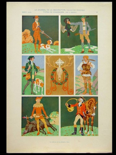 Hunters 1913 print art - 1913,