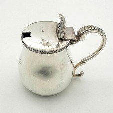 Victorian mustard pot silver - pot,