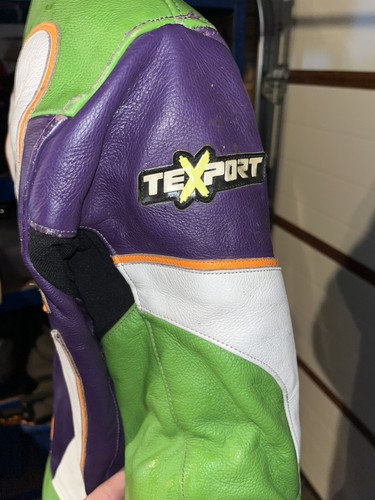 Green and purple race - , leathers
