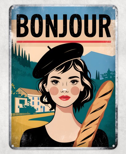 Bonjour french france hello - bonjour,