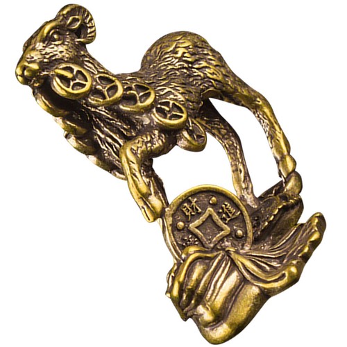 Brass goat ornament - brass,