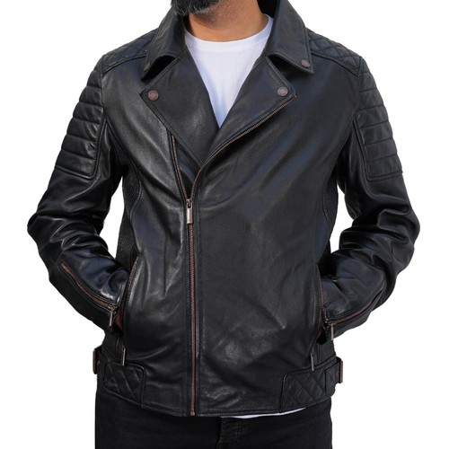 Black biker leather motorcycle - biker,